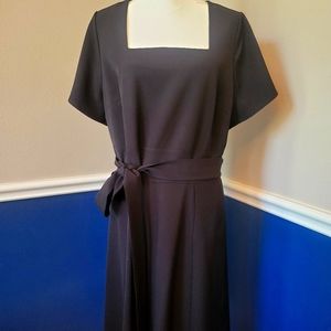 Lena Square-Neck Fit & Flare Dress